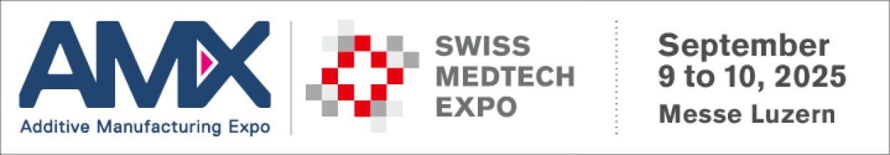 Mail-Signatur AM Expo und Swiss Medtech 2025 – englisch